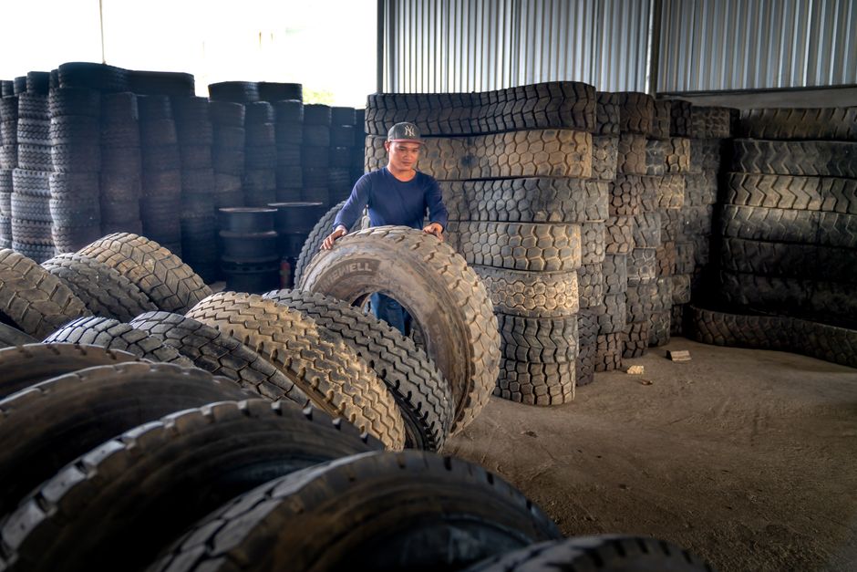 Massive warehouse showing proper tire storage